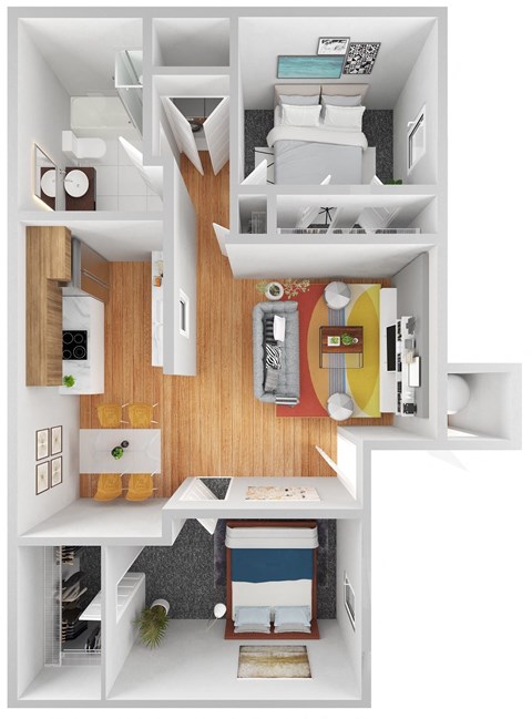 bedroom floor plan an in 1 bed 1 bath